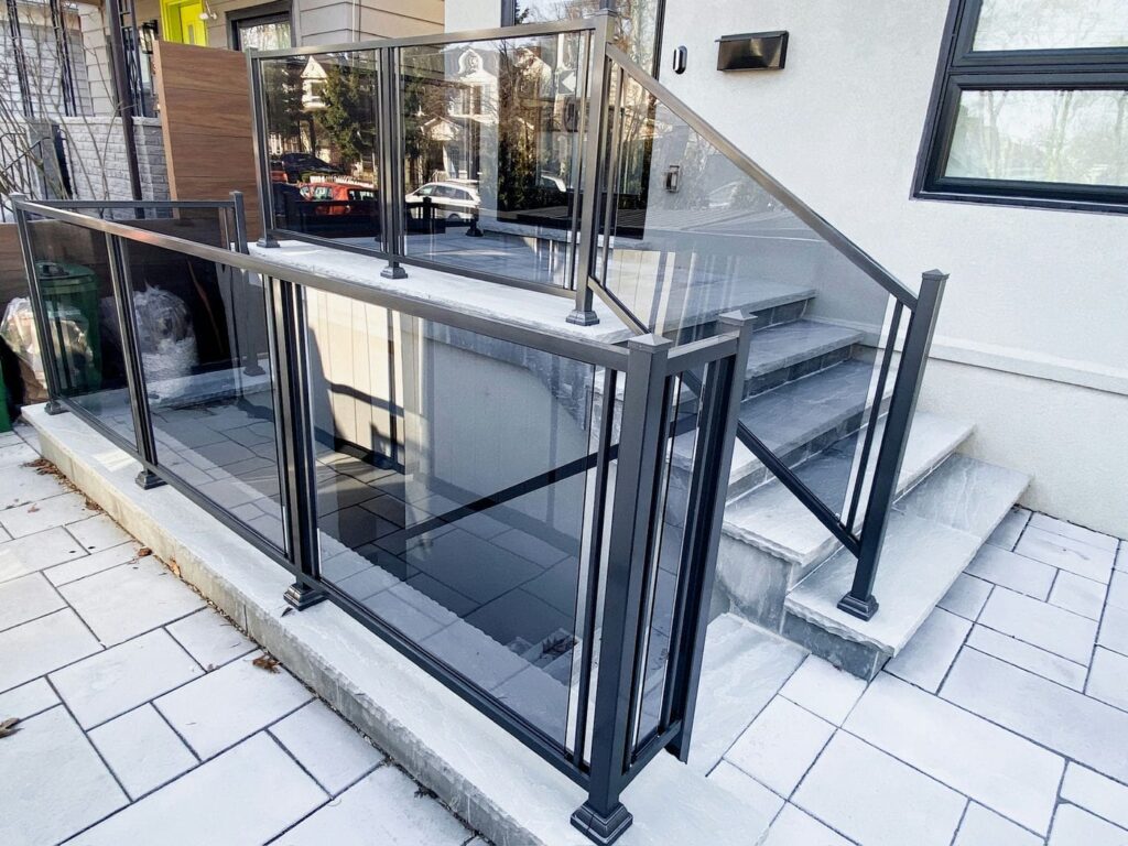 walkout-basement-glass-railings